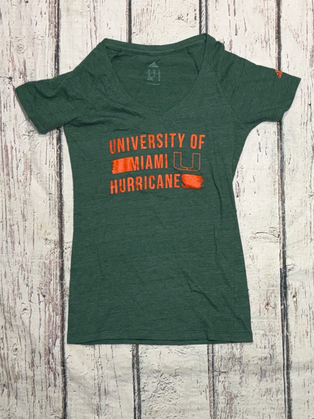 Miami Hurricanes NCAA College Adidas Women's Sports Tshirt